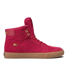 Supra Mens VAIDER Rose/Gold/lt Gum High Top Shoes | CA-96640